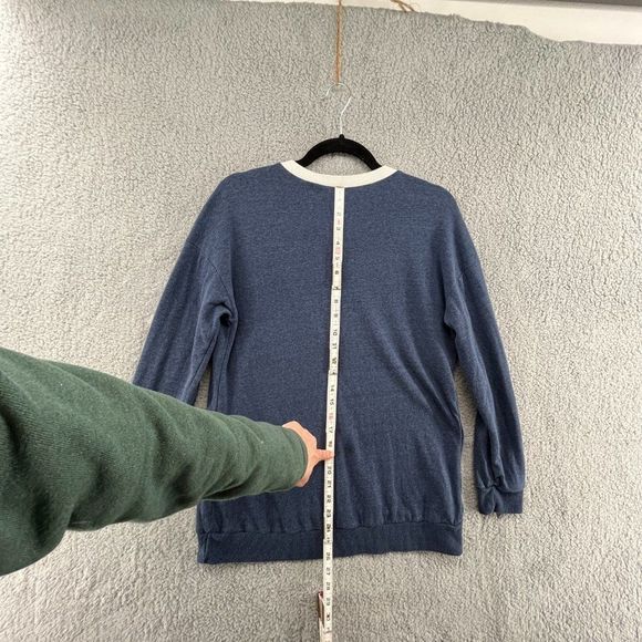 Marine Layer Women's Size Small Blue and White Sweater Triangle - Picture 11 of 12